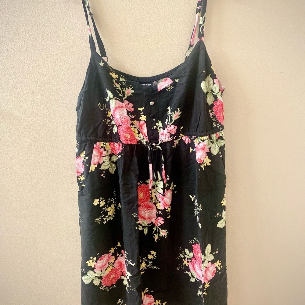 Torrid Black Floral Dress
